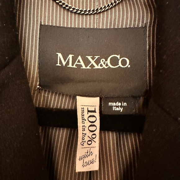 Max & Co. Classic Black Top Coat - Picture 4 of 4